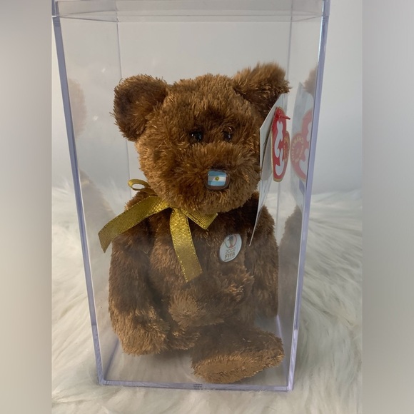 Ty (15)FIFA World Cup KoreaJapan Champion Brown and Gold Stuffed Animal Bear - Picture 8 of 10